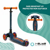 I-Glide 3-Wheel Kids Scooter - Blue/Orange