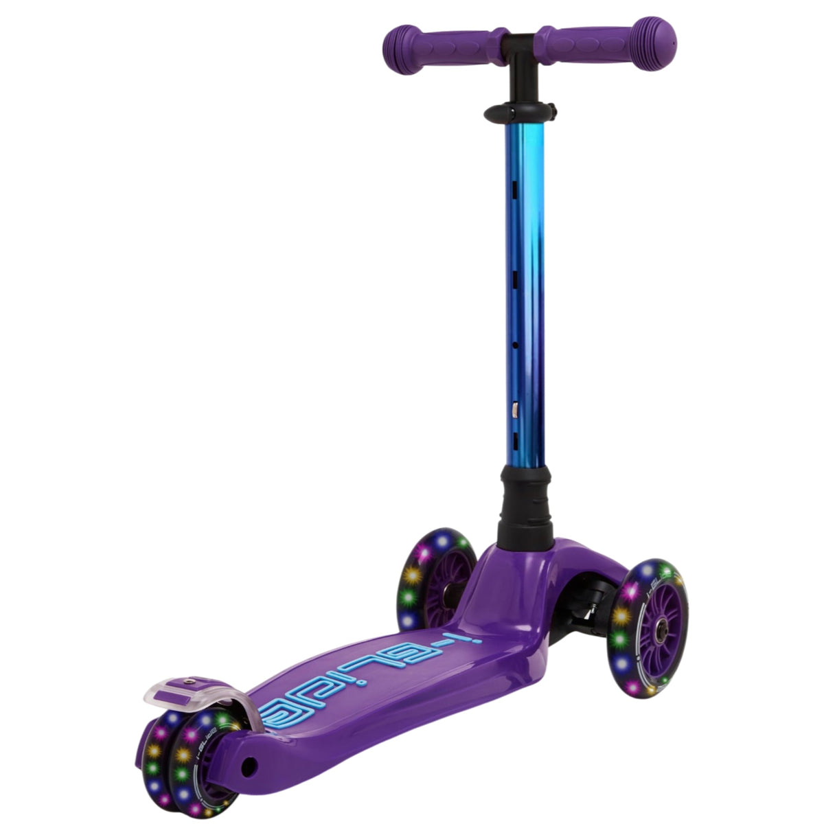 I-Glide 3-Wheel Kids Scooter - Purple/Blue/Neochrome