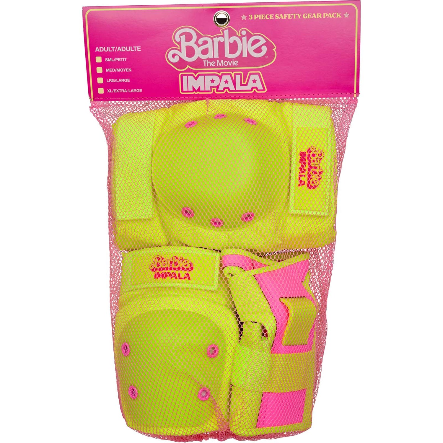 Impala Protective Youth Pad Set - Barbie Bright Yellow