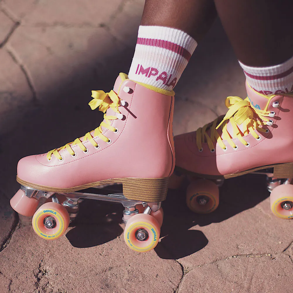 Impala Quad Roller Skates - Pink/Yellow