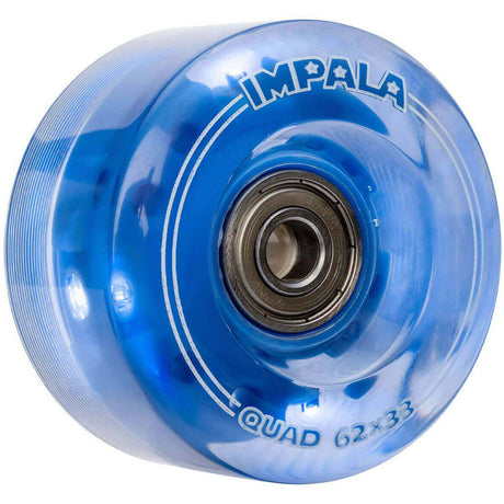 Impala Light Up Quad Roller Skate Wheels 62mm - Blue