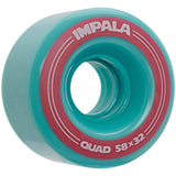 Impala Replacement Quad Roller Skate Wheels 58mm - Aqua
