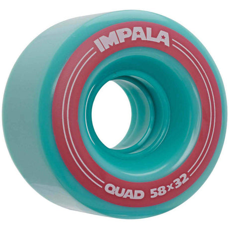 Impala Replacement Quad Roller Skate Wheels 58mm - Aqua