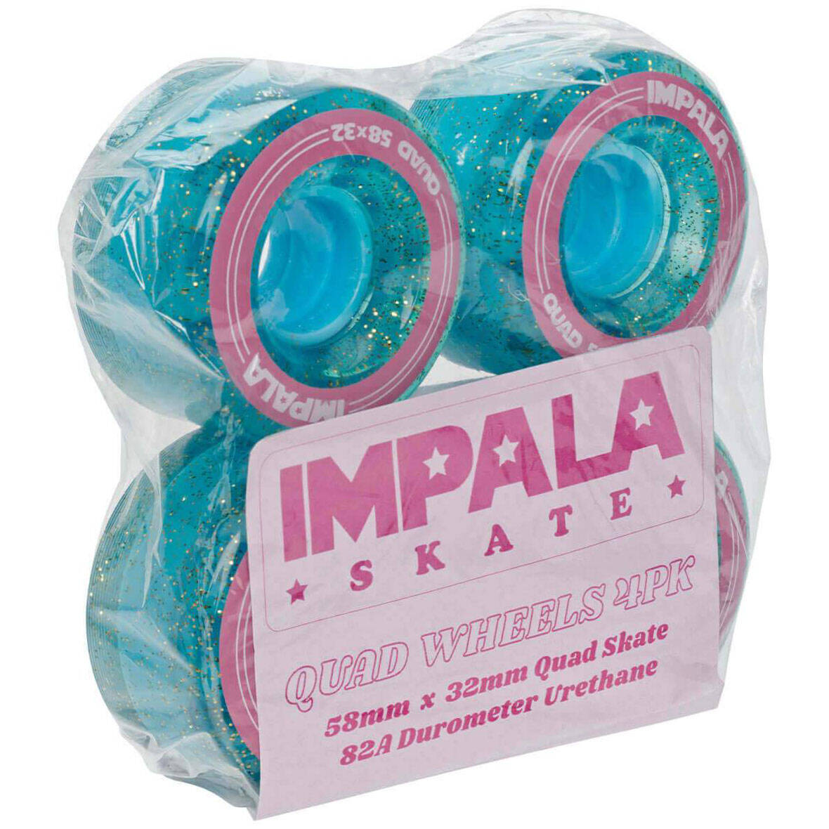 Impala Replacement Quad Roller Skate Wheels 58mm - Holographic Glitter