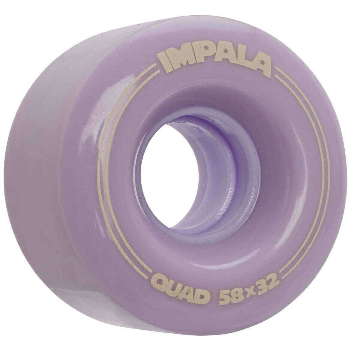 Impala Replacement Quad Roller Skate Wheels 58mm - Pastel Lilac
