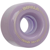 Impala Replacement Quad Roller Skate Wheels 58mm - Pastel Lilac