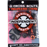 Independent Genuine 1'' Phillips Skateboard Truck Bolts - Red/Black