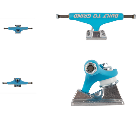 Independent Stage 11 Forged Hollow BTG Skateboard Trucks - Blue/Silver 144mm