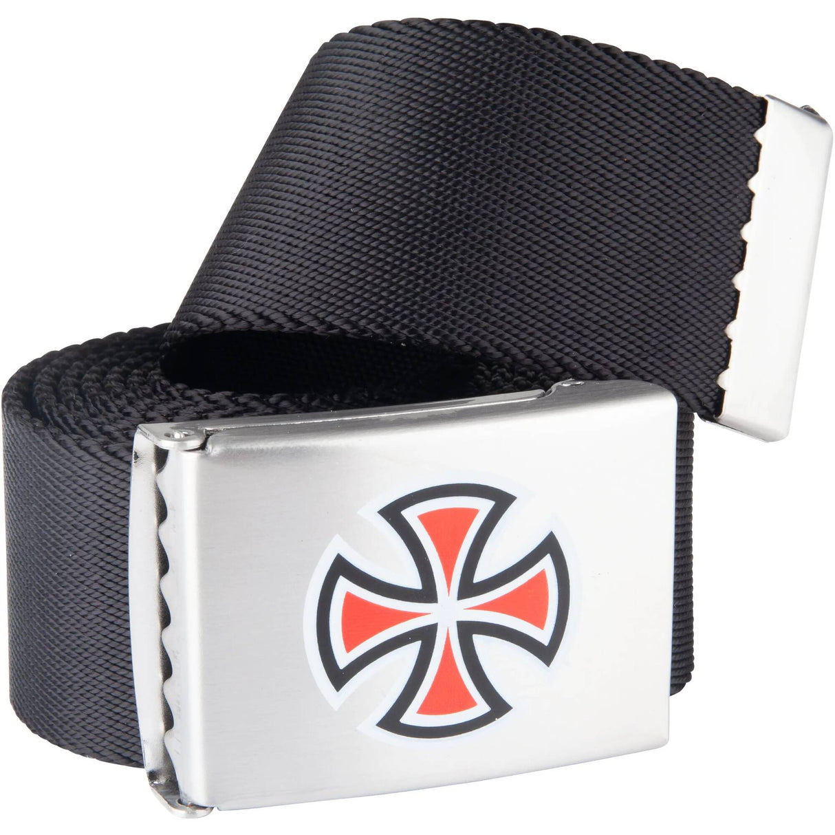 Independent Bar Cross Webbed Belt - Black