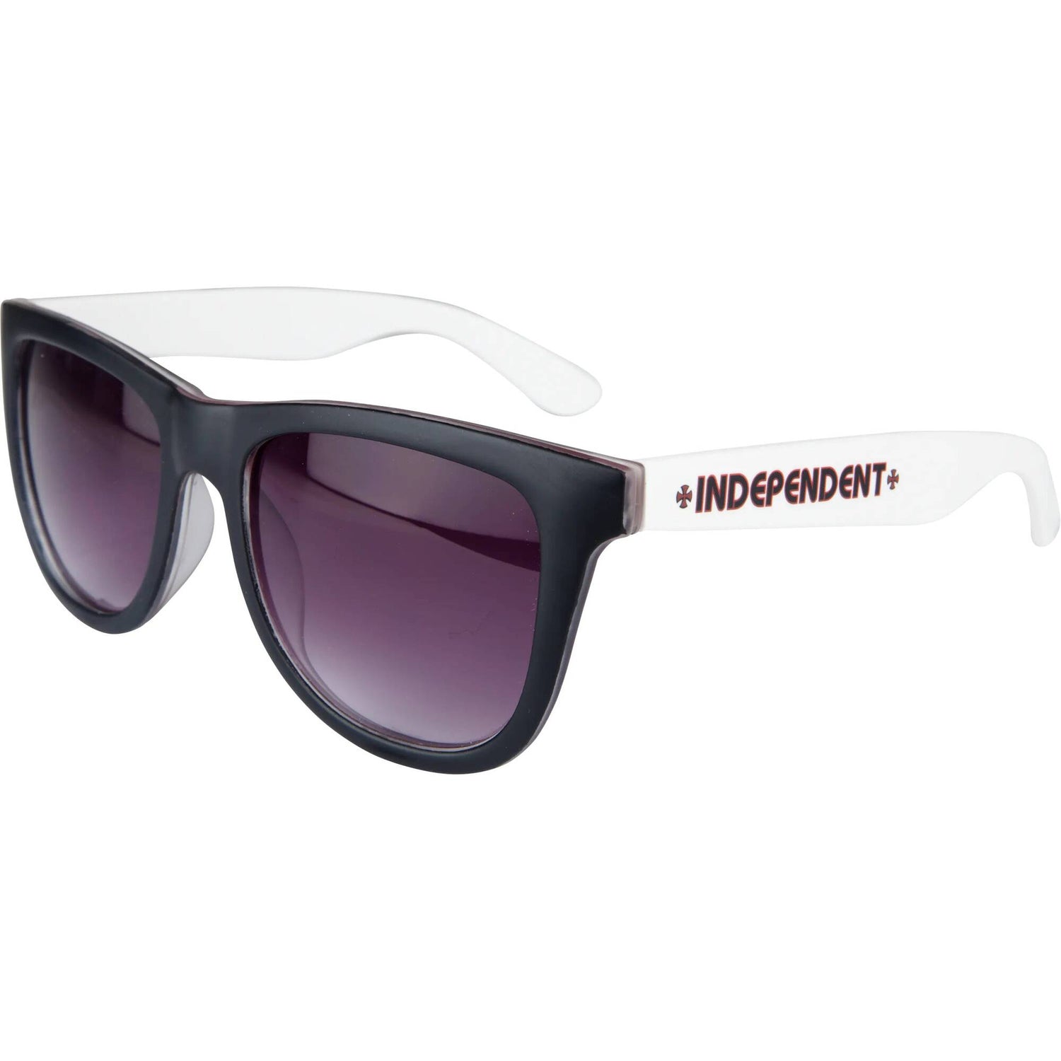 Independent Bar Cross Sunglasses - Black/White
