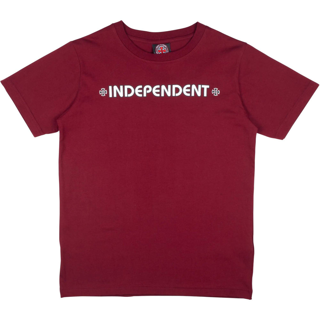 Independent Youth Bar Cross T Shirt - Maroon