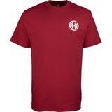 Independent CBB Cross Spade T Shirt - Maroon
