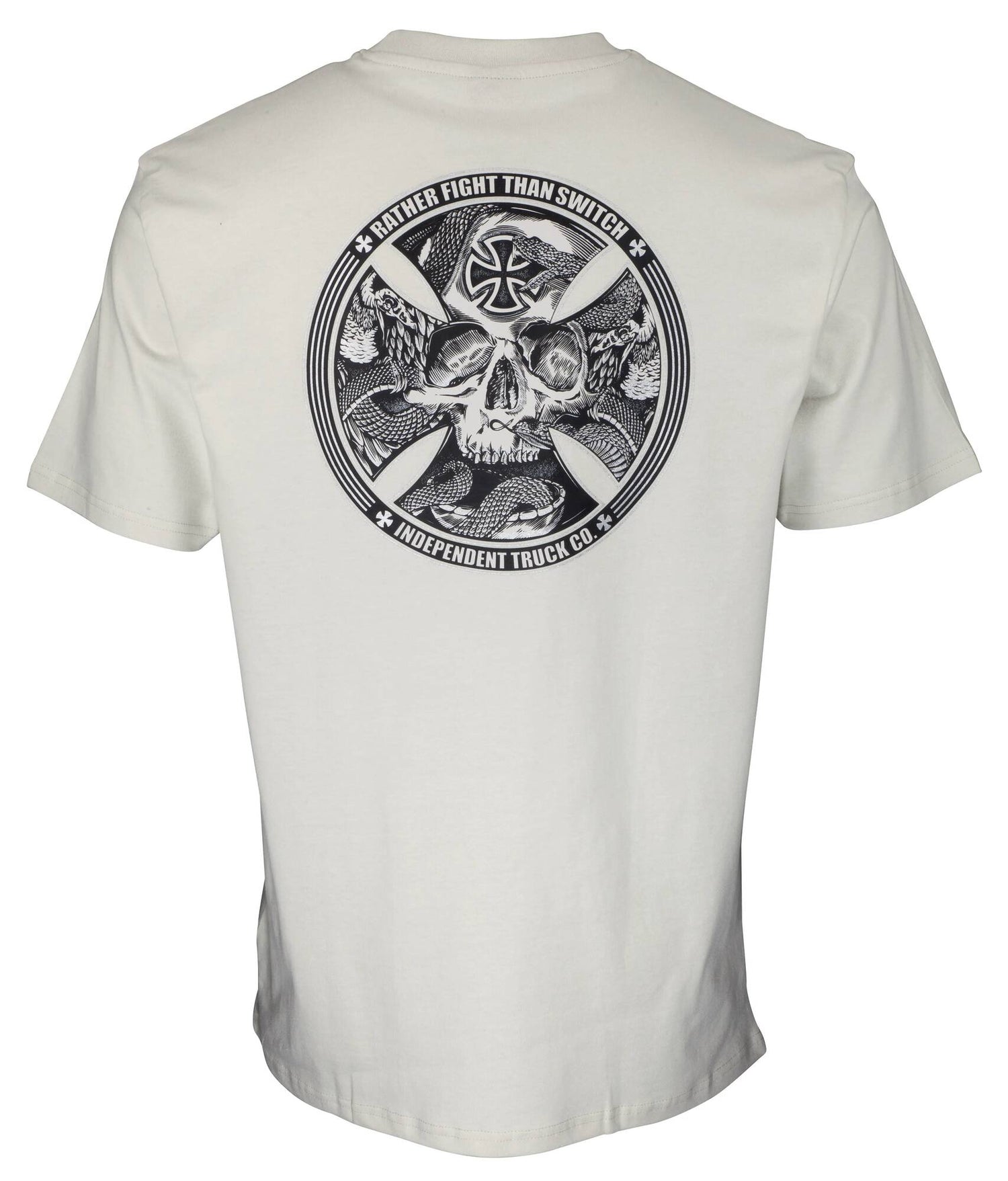 Independent FTC Skull T Shirt - Silver SML