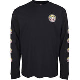 Independent Split Cross Long Sleeve T Shirt - Black