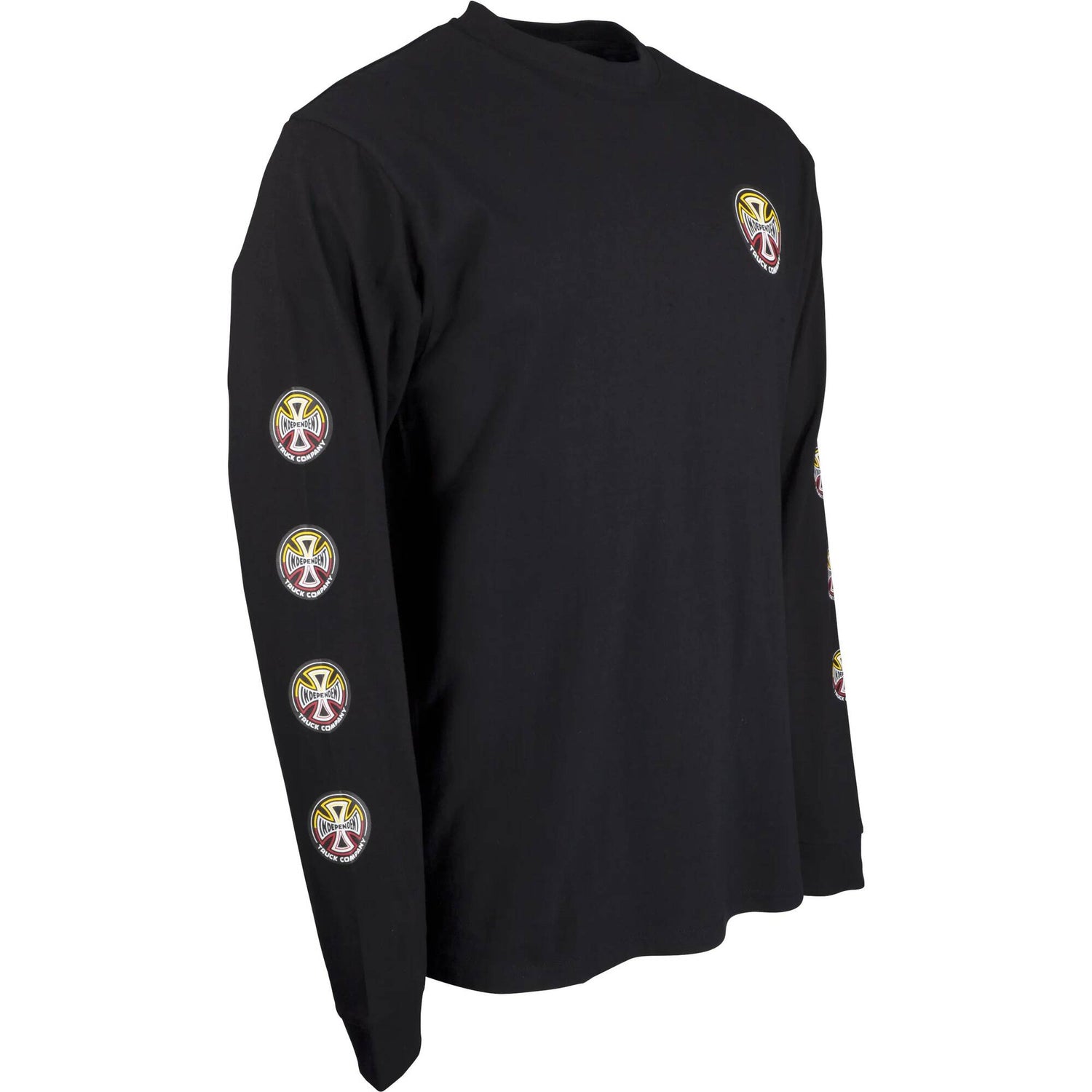 Independent Split Cross Long Sleeve T Shirt - Black