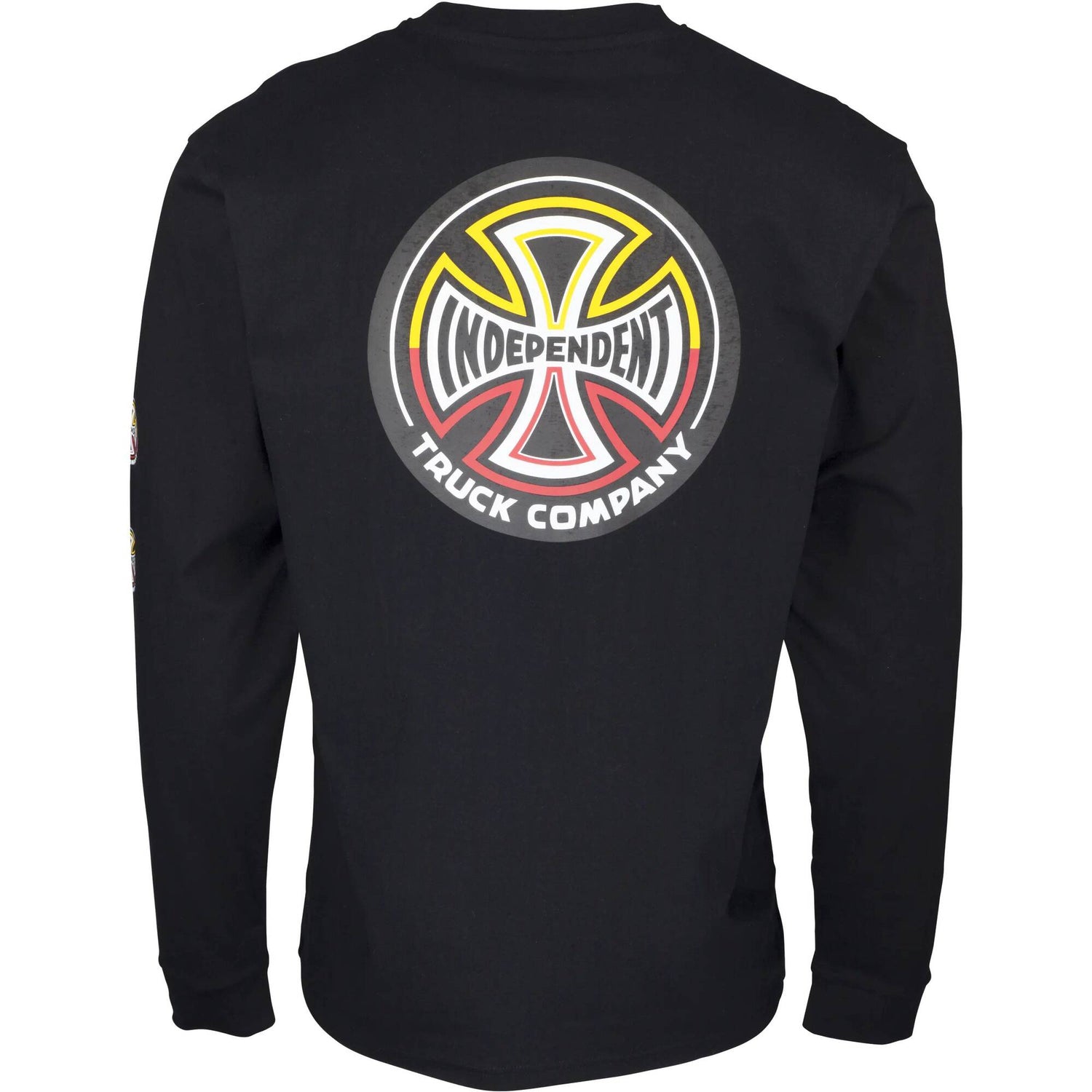 Independent Split Cross Long Sleeve T Shirt - Black SML