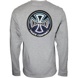 Independent Split Cross Long Sleeve T Shirt - Dark Heather
