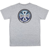 Independent Youth Split Cross T Shirt - Heather Grey