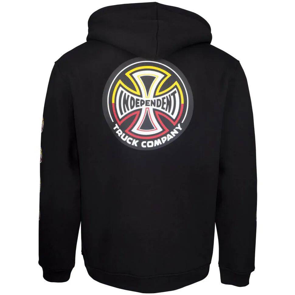 Independent Split Cross Zip Hoodie - Black