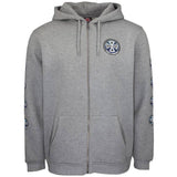 Independent Split Cross Zip Hoodie - Dark Heather