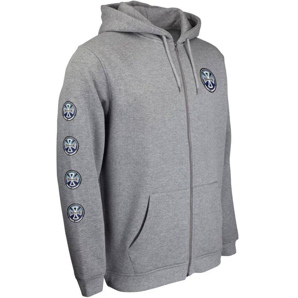 Independent Split Cross Zip Hoodie - Dark Heather
