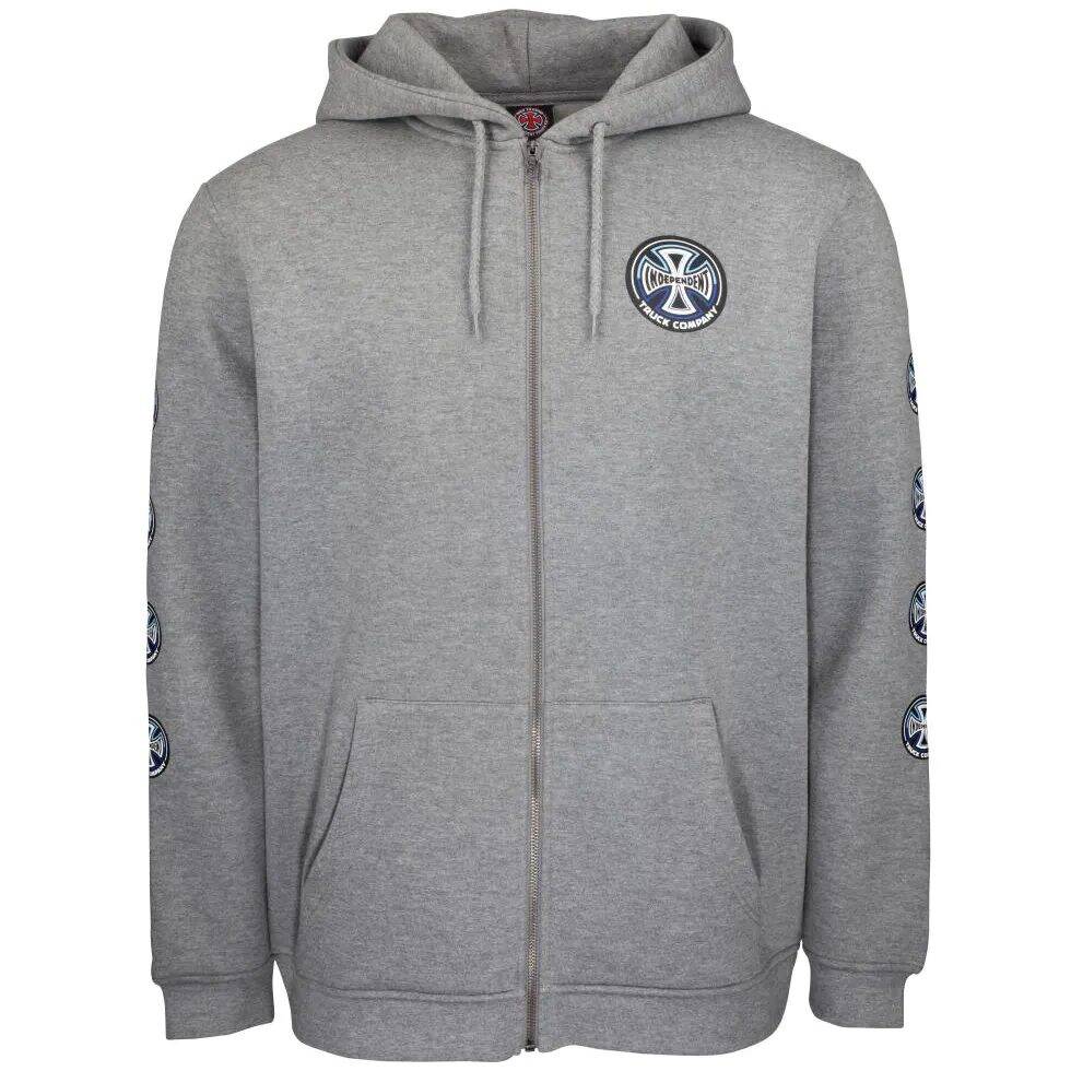 Independent Split Cross Zip Hoodie - Dark Heather XL