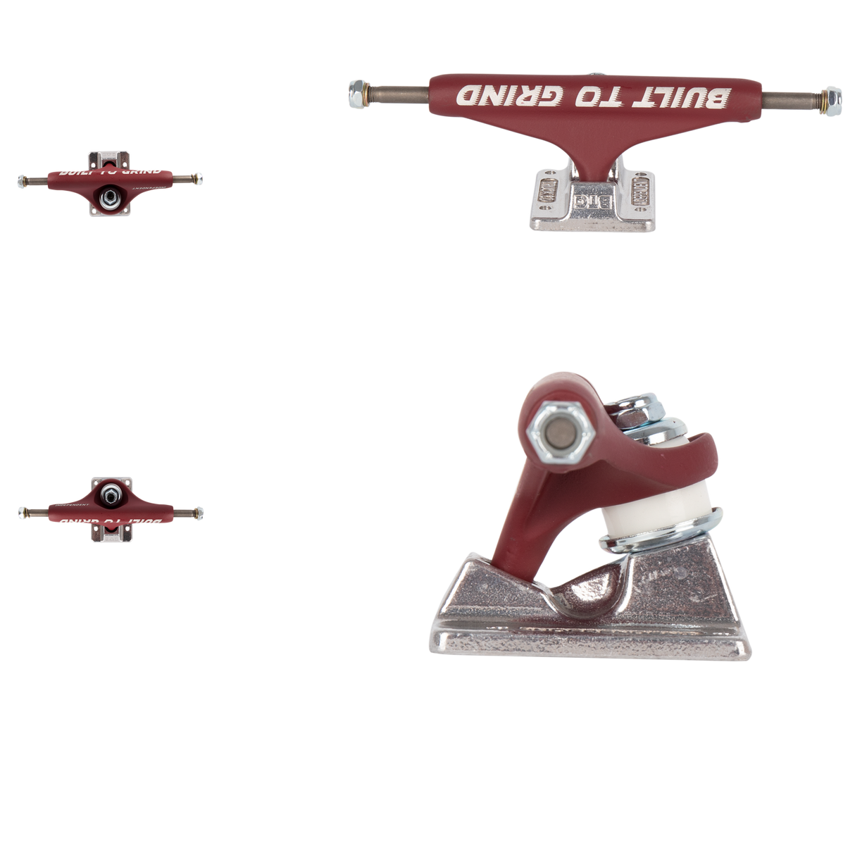 Independent Stage 11 BTG Speed Standard Skateboard Trucks - Burgundy/Silver 149mm