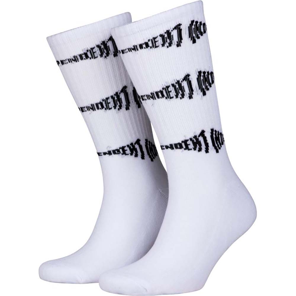 Independent Span Repeat Socks - White
