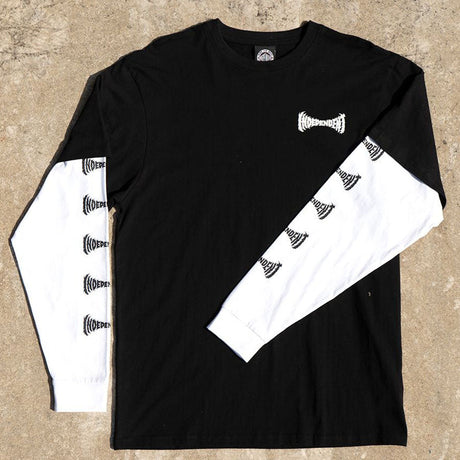 Independent Metal Span Long Sleeve T Shirt - Black/White