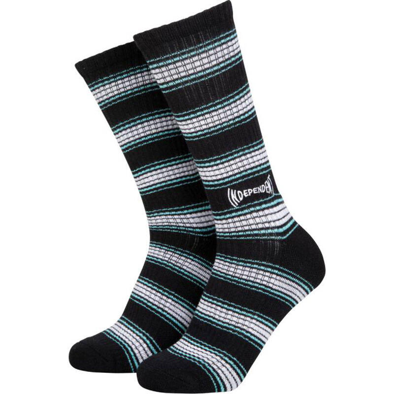 Independent Span Pin Stripe Socks - Black