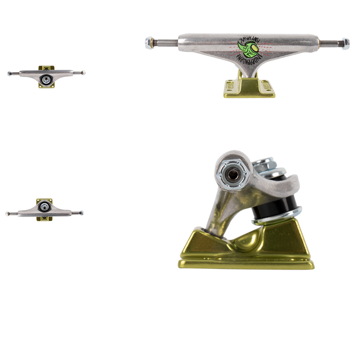 Independent Stage 11 Forged Hollow Skateboard Trucks - Hawk Silver/Green 149mm