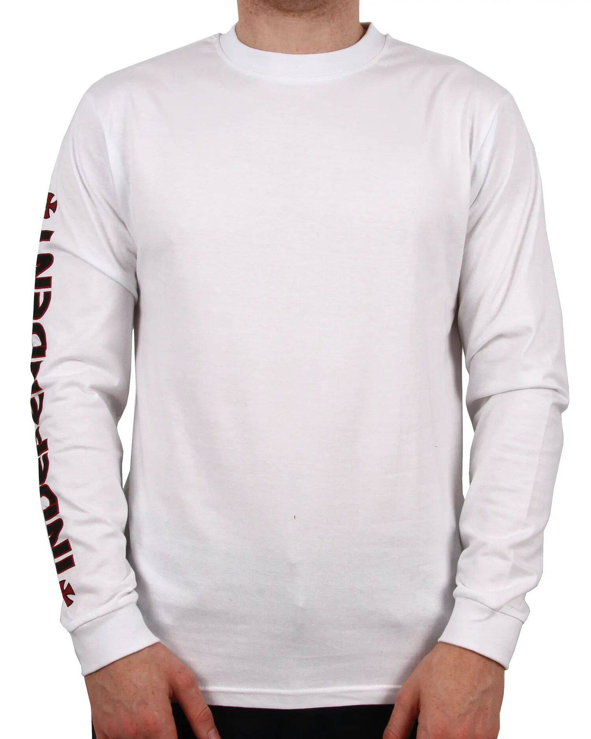Independent Bar Cross Long Sleeve T Shirt - White