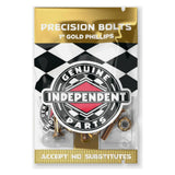 Independent Phillips Skateboard Truck Bolts - Black/Gold 1"