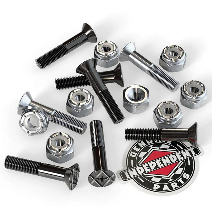 Independent Phillips Skateboard Truck Bolts - Black/Silver 1"