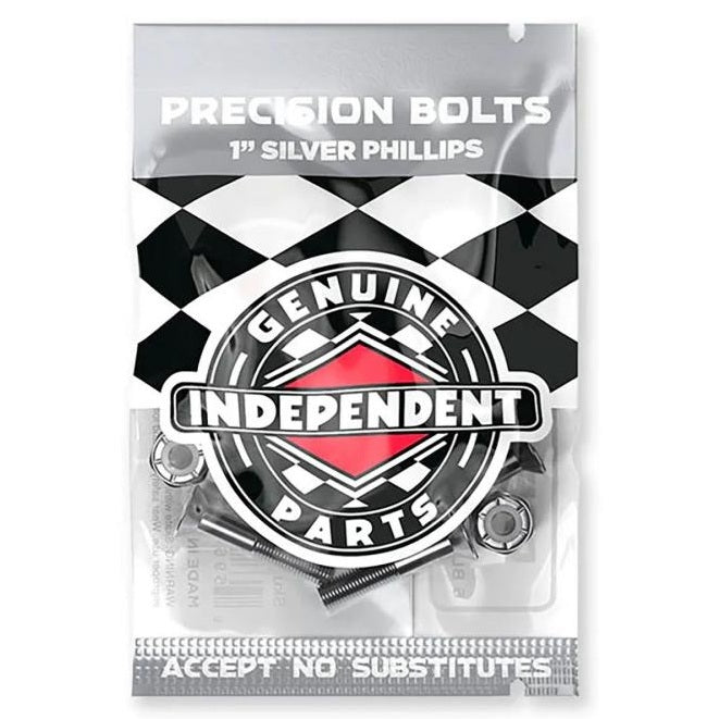 Independent Phillips Skateboard Truck Bolts - Black/Silver 1"