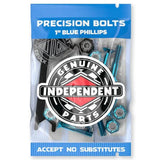 Independent Phillips Skateboard Truck Bolts w/Tool - Blue/Black 1"