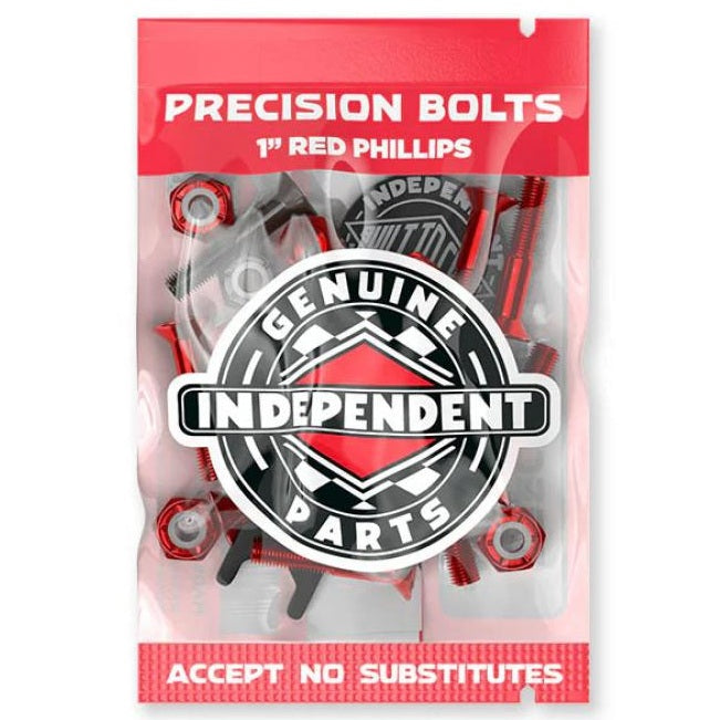 Independent Phillips Skateboard Truck Bolts w/Tool - Red/Black 1"