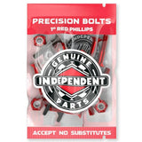 Independent Phillips Skateboard Truck Bolts w/Tool - Red/Black 1"