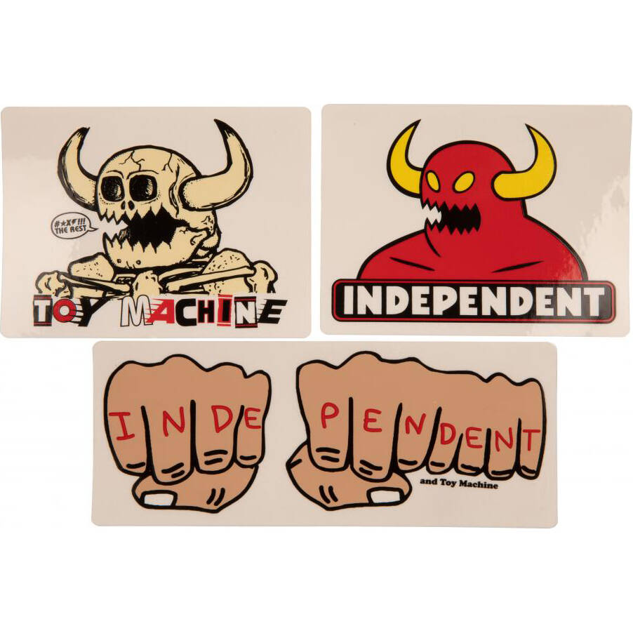 Independent Toy Machine Skateboard Sticker Pack - Multi