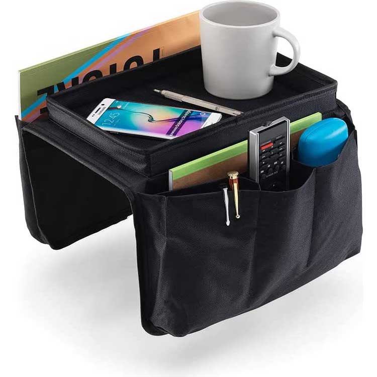 Ingenious Black Arm Chair Caddy