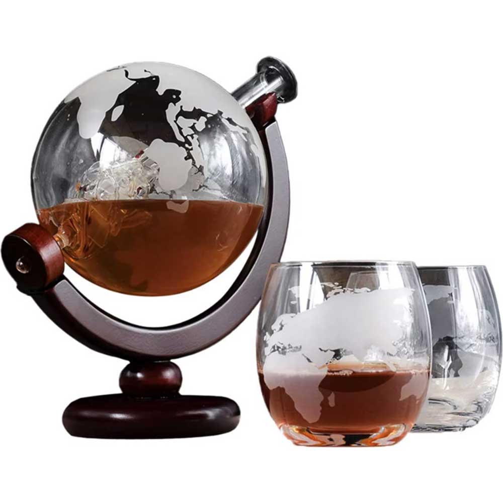 Ingenious Globe Decanter w/ Glasses Set