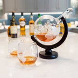 Ingenious Globe Decanter w/ Glasses Set