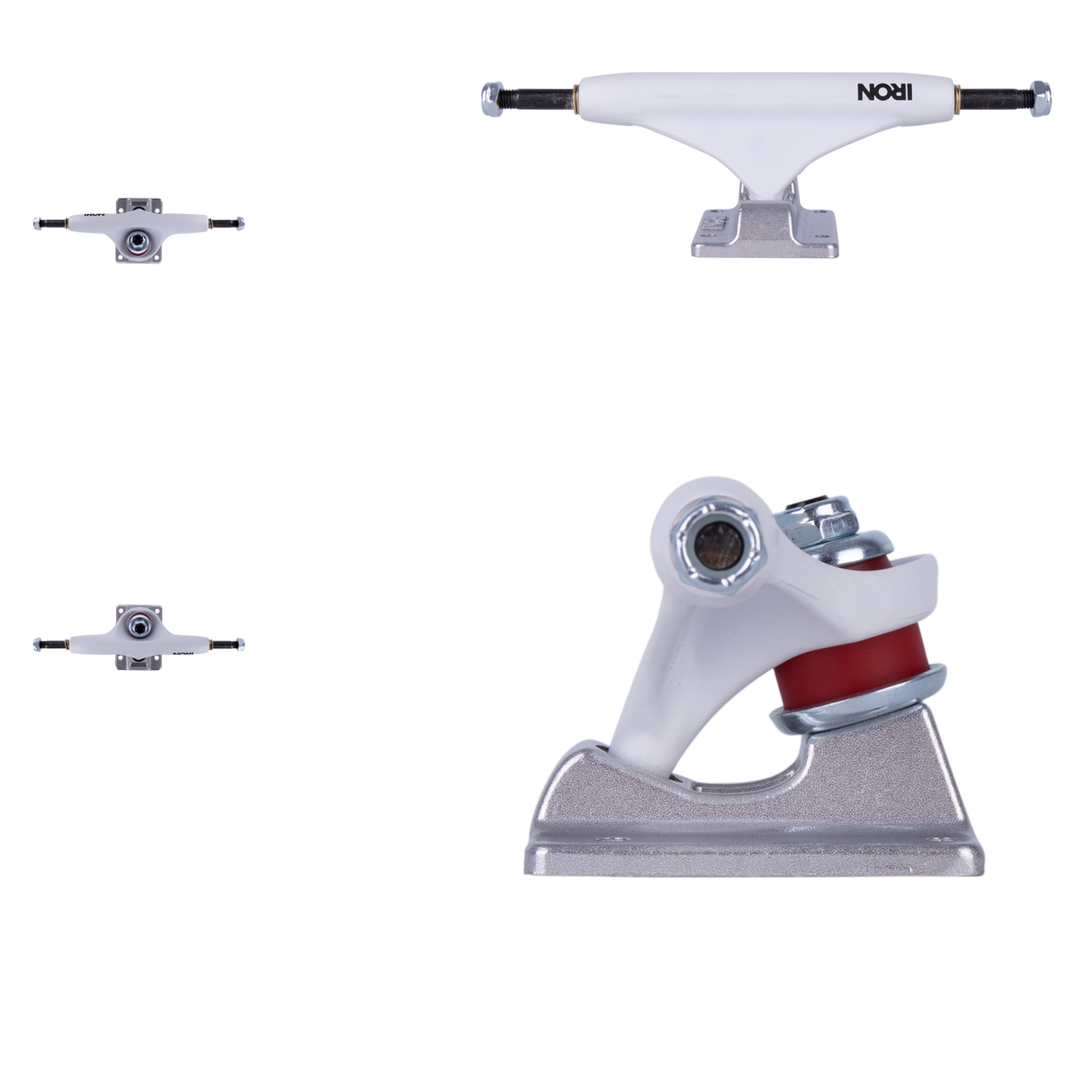 Iron High Skateboard Trucks - White 159mm