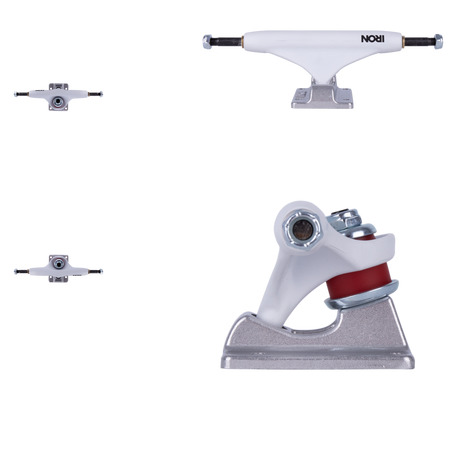Iron High Skateboard Trucks - White 159mm