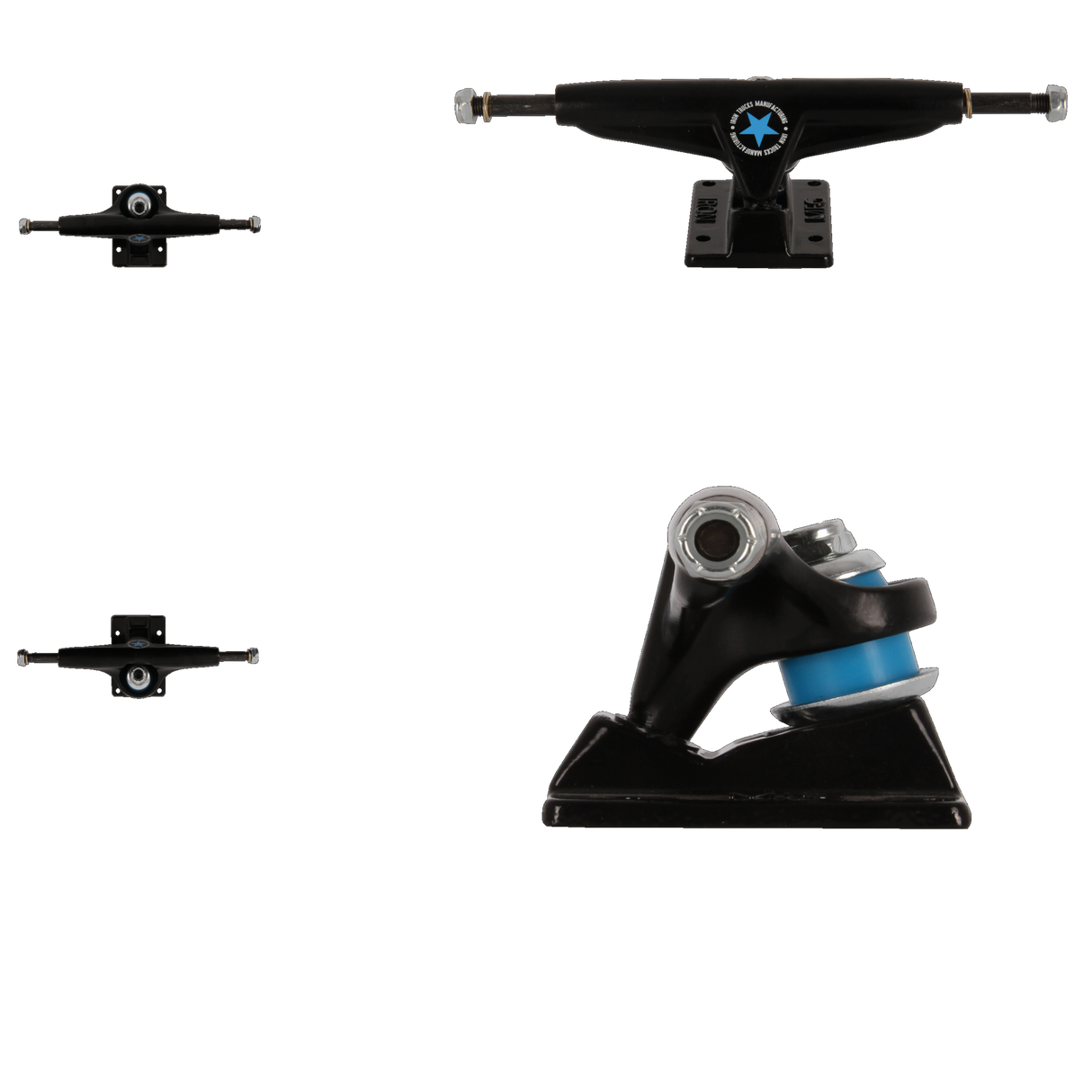 Iron High 5.8'' Skateboard Trucks - Black