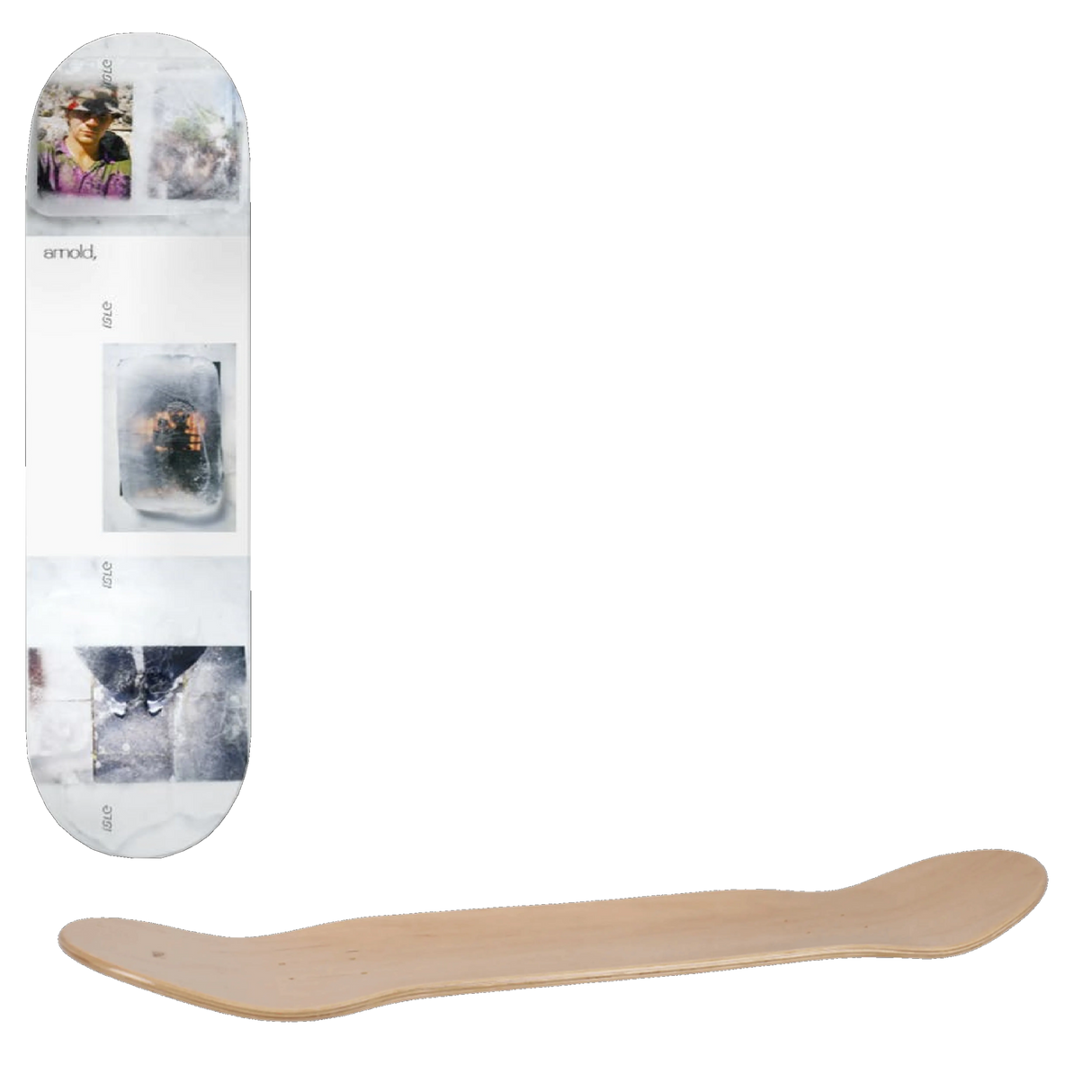 Isle Freeze Mike Arnold Skateboard Deck - White 8.25"