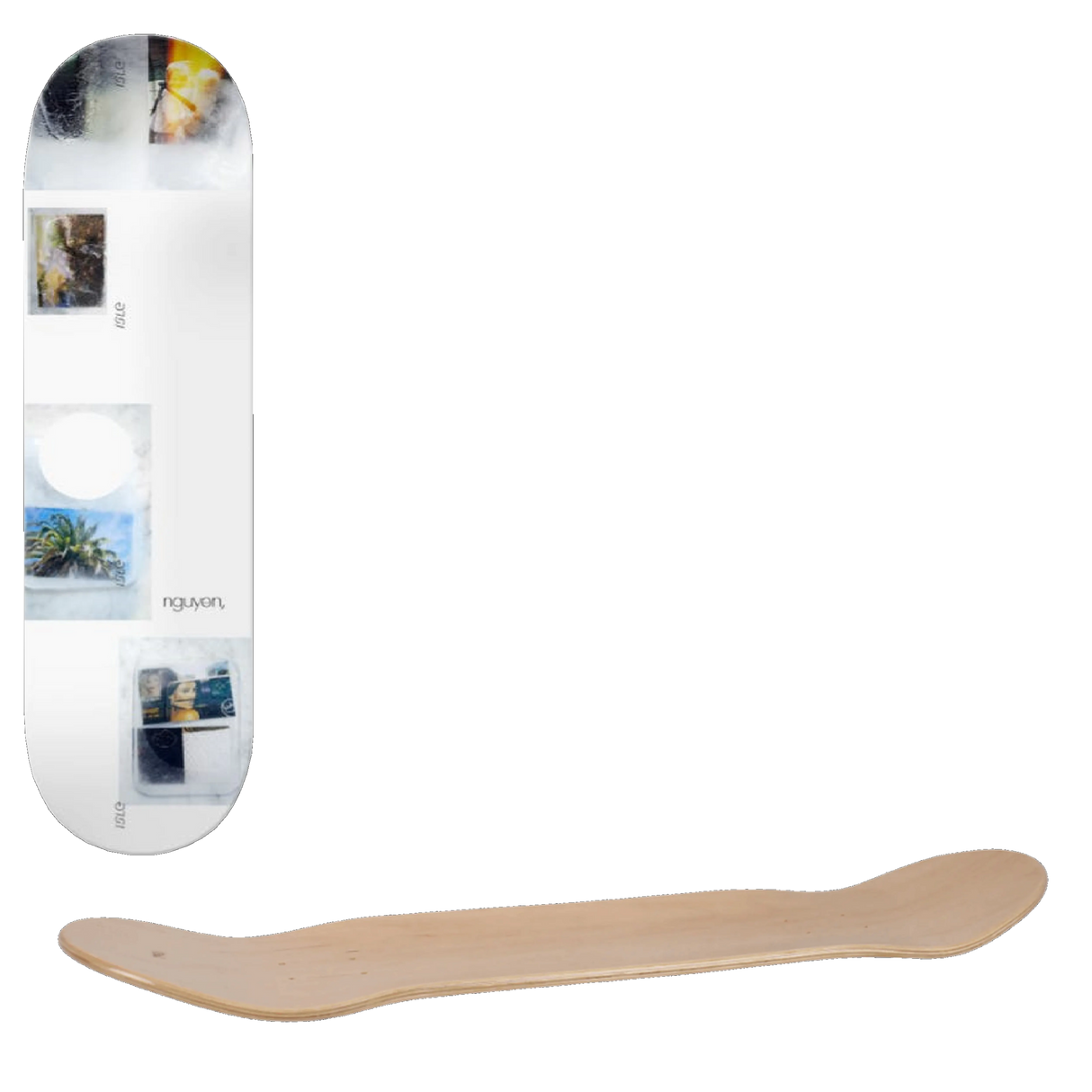 Isle Freeze Jon Nguyen Skateboard Deck - White 8.125"