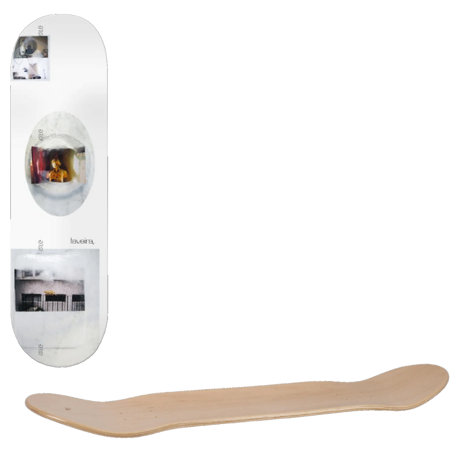 Isle Freeze Remy Taveria Skateboard Deck - White 8.375"