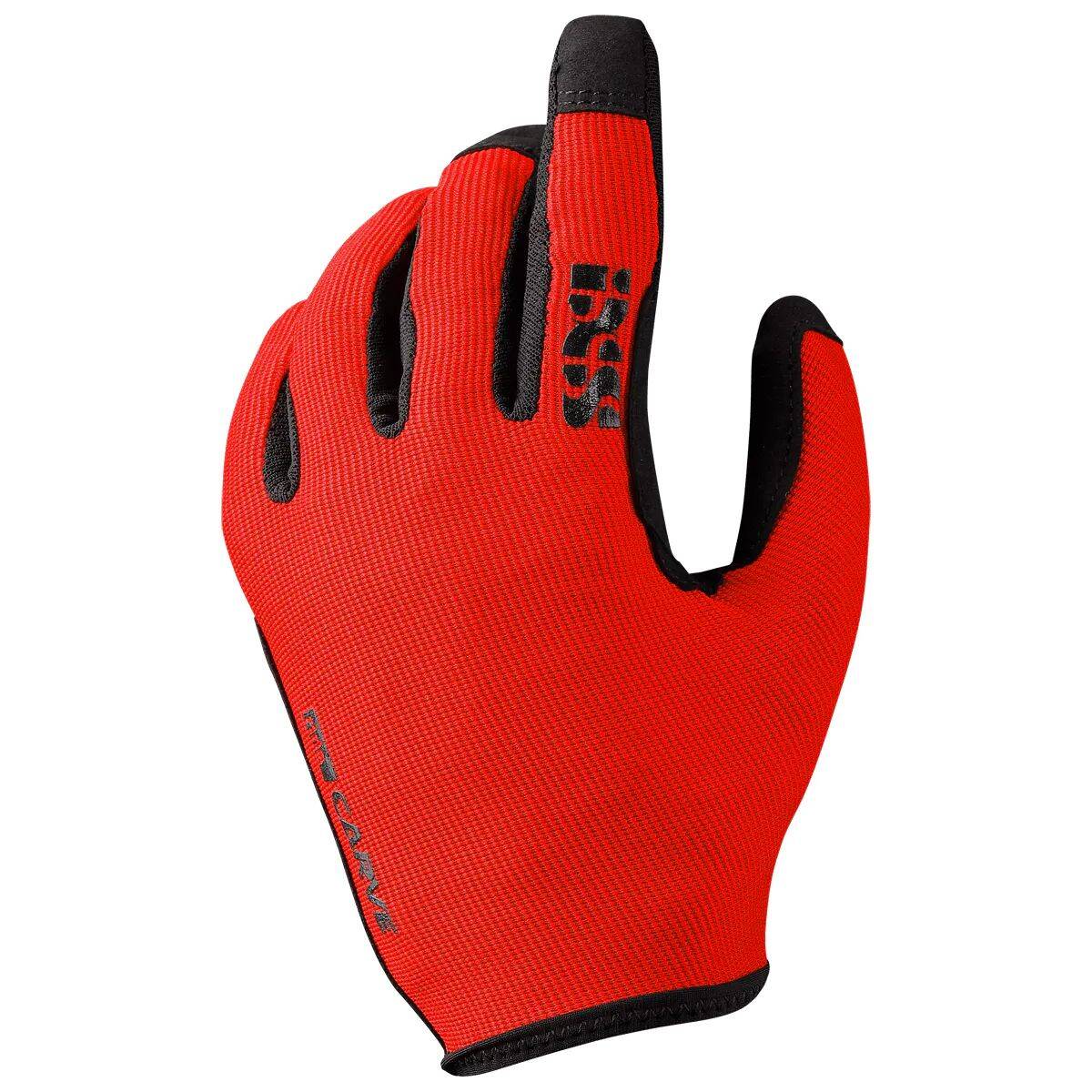 iXS Carve Kids Protective Gloves - Fluo Red