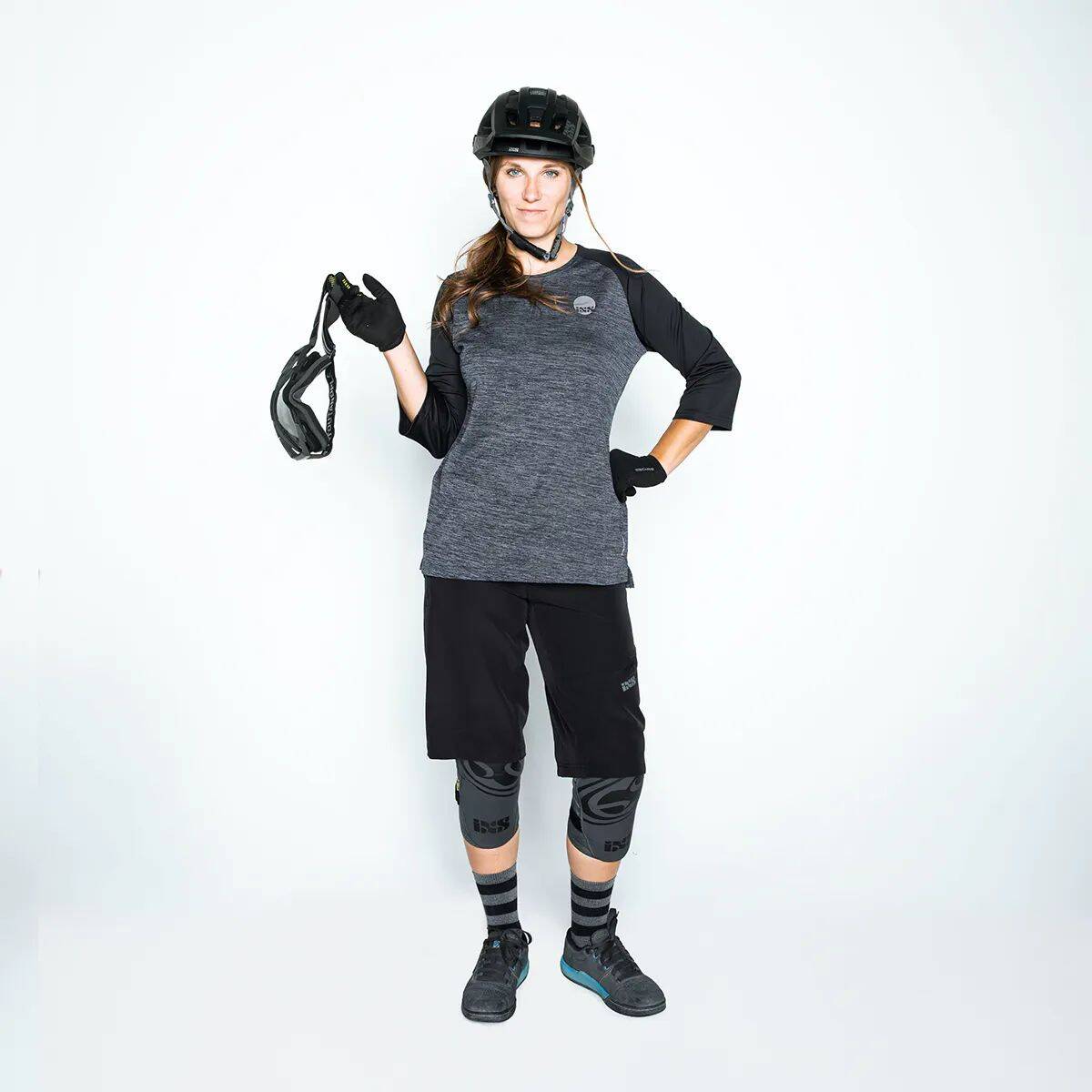 iXS Women's Carve X Jersey - Graphite/Black